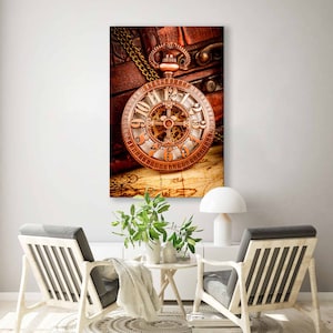 Classic and Timeless Vintage Antique Pocket Watch Canvas Print