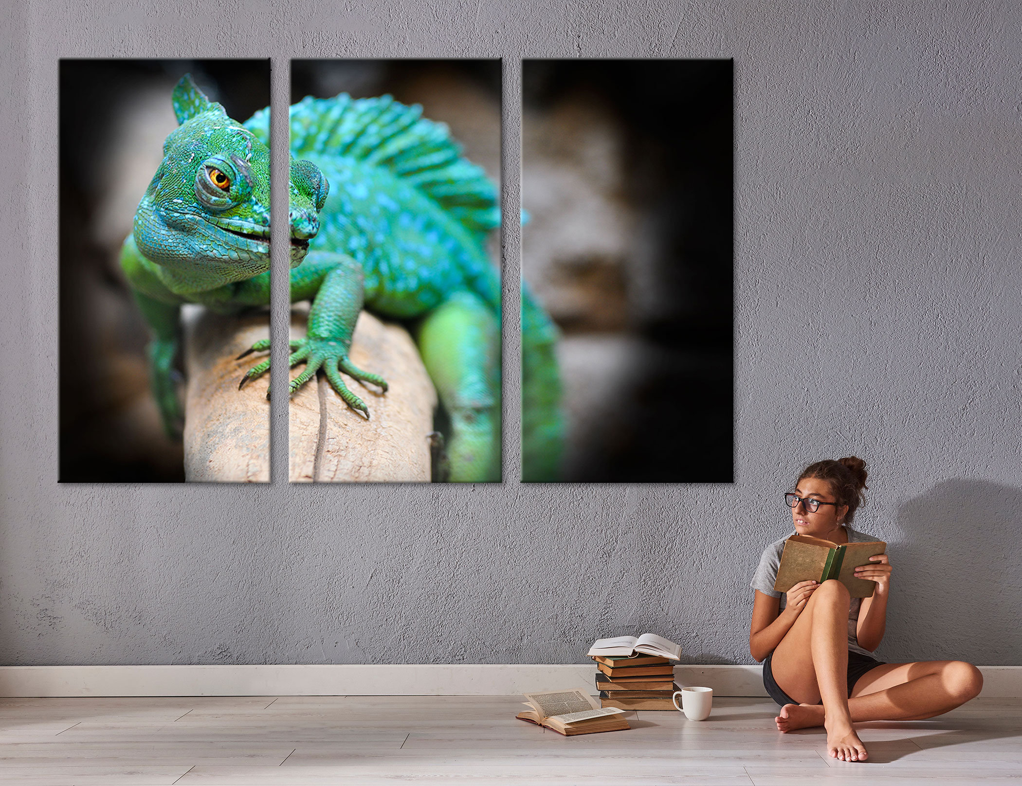 Gecko Wall Art Gecko Wall Decor Gecko Canvas Gecko Print Etsy