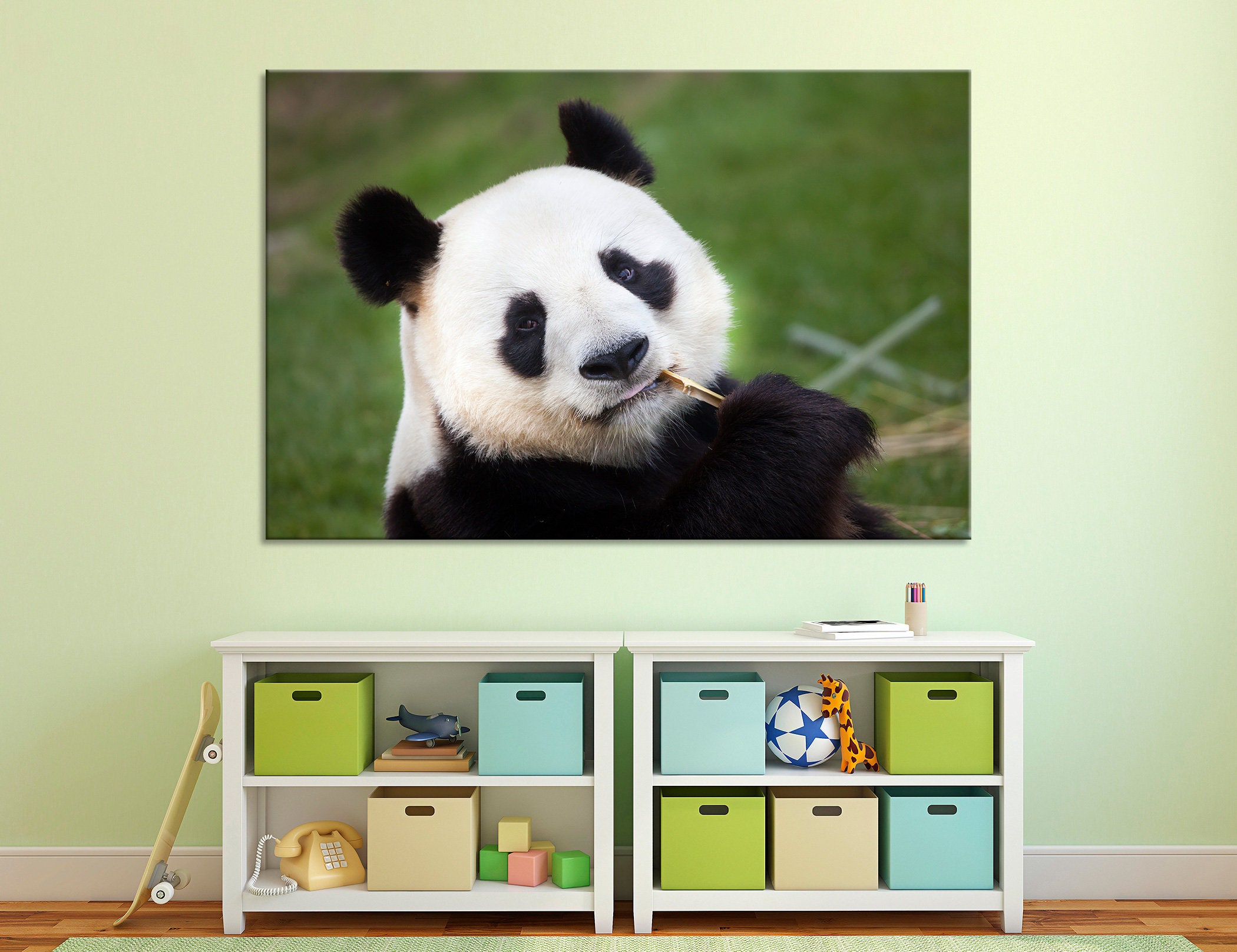 Giant Panda Wall Art Giant Panda Canvas Panda Wall Art Panda Etsy