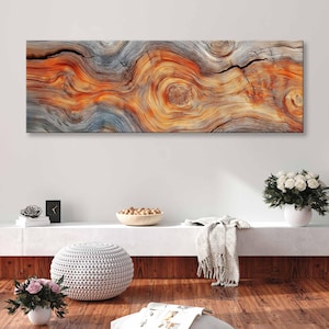 Panorama Holz Knoten Leinwanddruck, Natürliche Wand Kunst für Elegante Wohnkultur, Holz Textur Leinwand, Abstrakte Wand Kunst Wohnzimmer