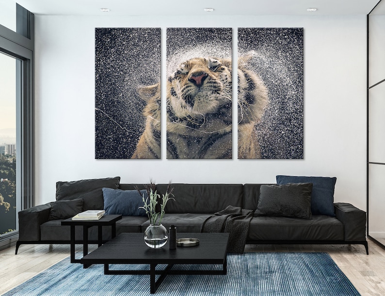Tiger Wall Art Tiger Wall Decor Tiger Canvas Tiger Print Tiger Etsy