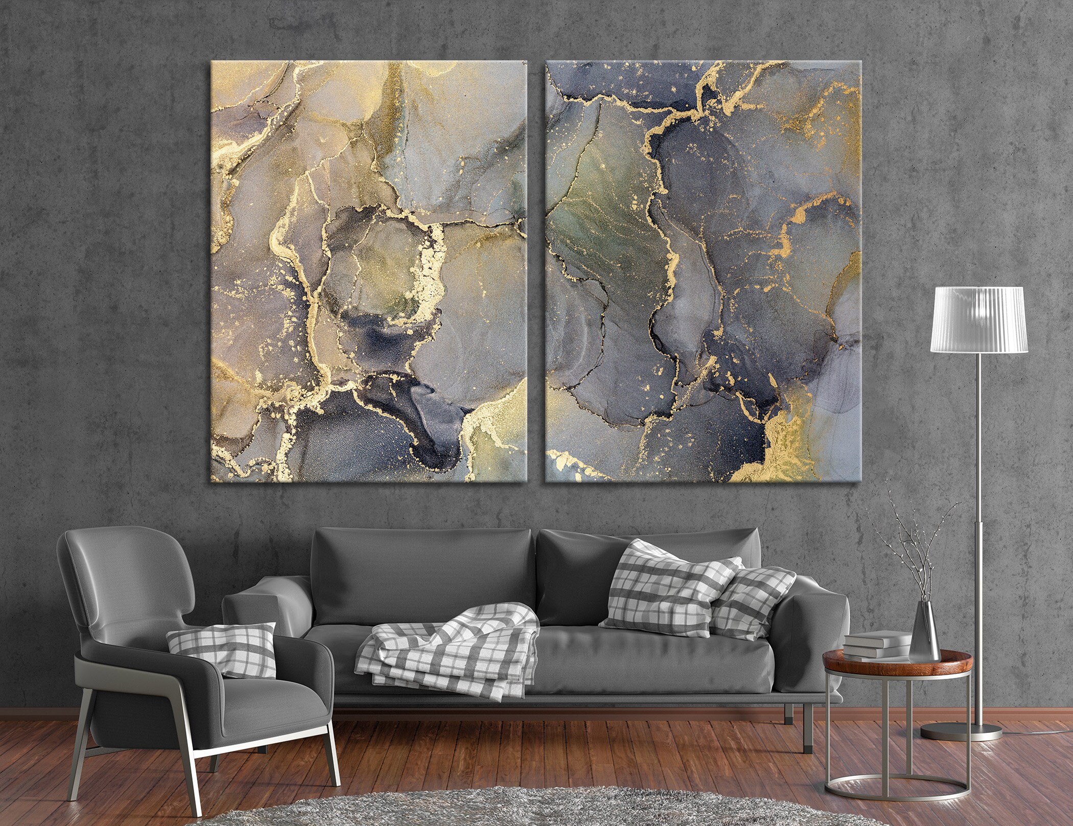 Trendy Design Marble Wall Décor Luxury Abstract Canvas Print | Etsy