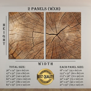 Wood Texture Wall Decor Wood Crack Abstract Canvas Print Modern Trendy Wall Art Luxury Abstract Printing Extra Large Wall Art Artwork Set image 7