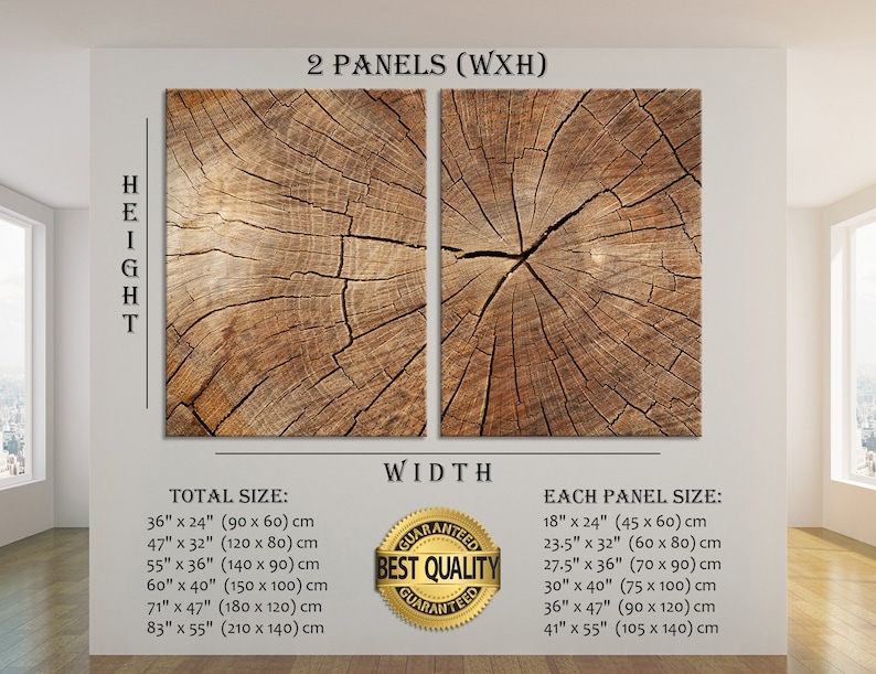 Wood Texture Wall Decor Wood Crack Abstract Canvas Print Modern Trendy Wall Art Luxury Abstract Printing Extra Large Wall Art Artwork Set image 7