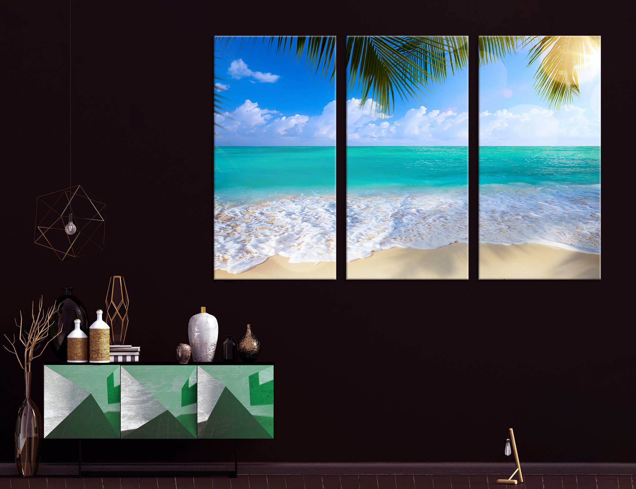 Large Wall Art Canvas Print Tropical Island Beach Ocean Extra - Etsy