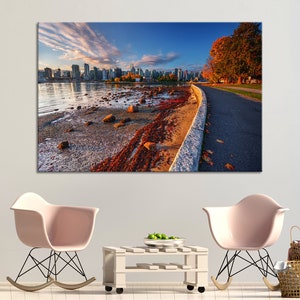 Vancouver Art Vancouver Wall Art Vancouver Canvas Vancouver Skyline Vancouver Print Vancouver Photo Vancouver Poster Vancouver Canada Decor