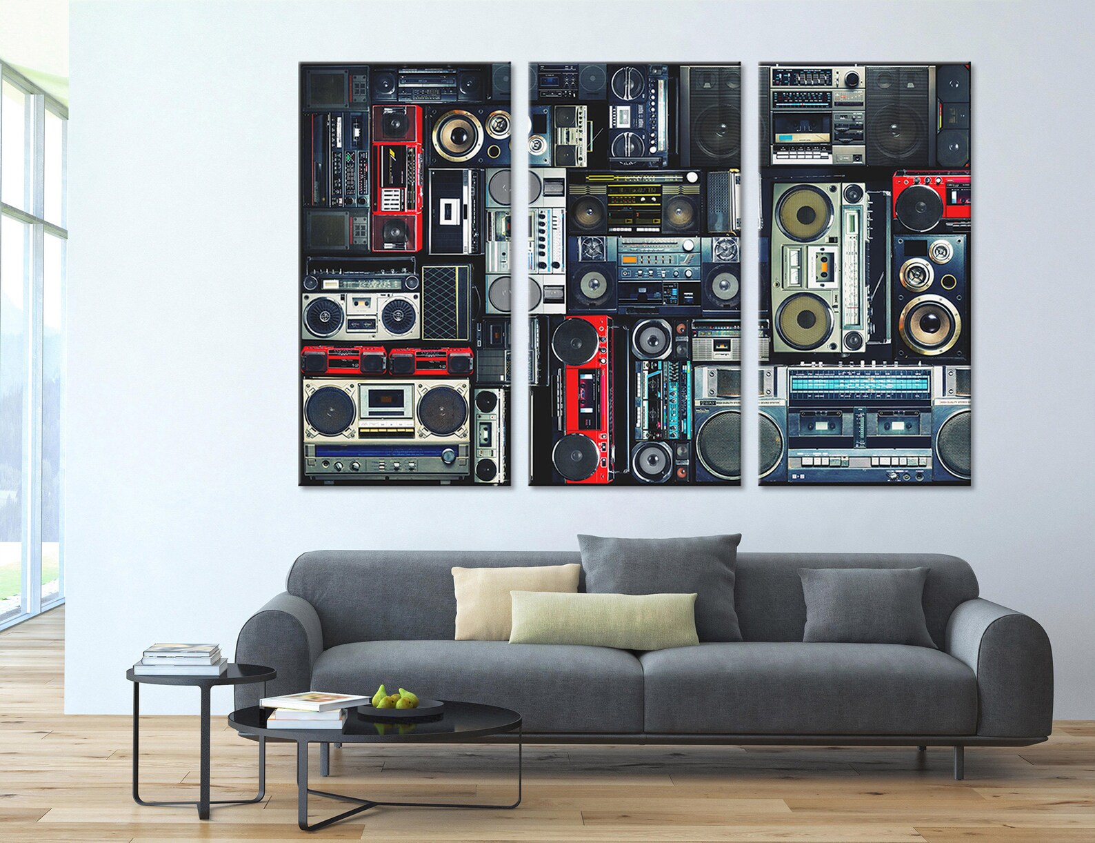 Retro Boombox Large Canvas Print Vintage Wall Art Boombox Wall - Etsy