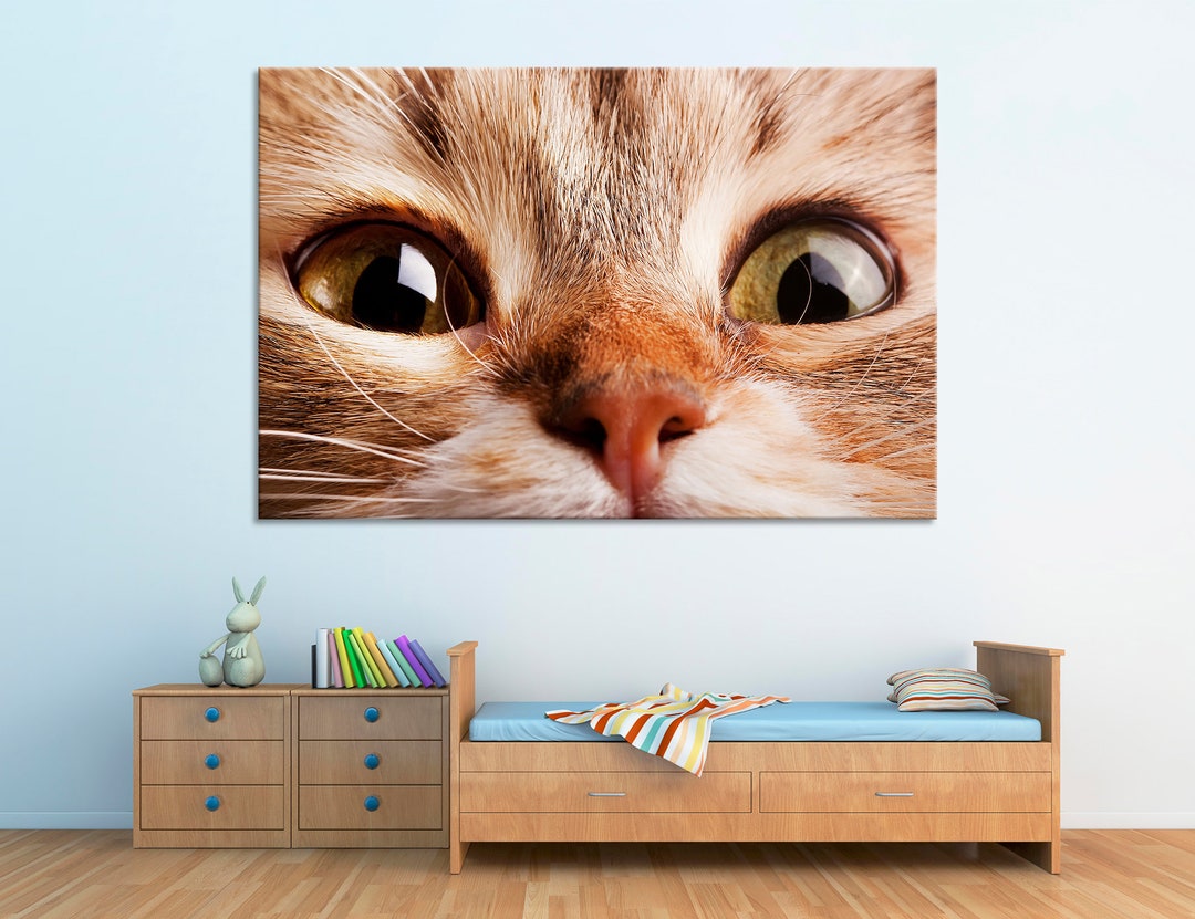 Cat Wall Art Cat Wall Decor Kitten Canvas Printable Wall Art Etsy
