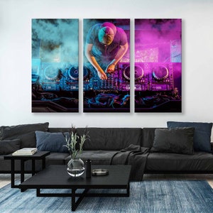 Party Vibes Canvas Print - Captivating Wall Art for DJ Booths, Nightclubs, and Event Spaces