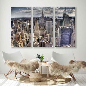 New York Cityscape Canvas Print - Skyline Wall Art - New York Wall Decor for Modern Interiors