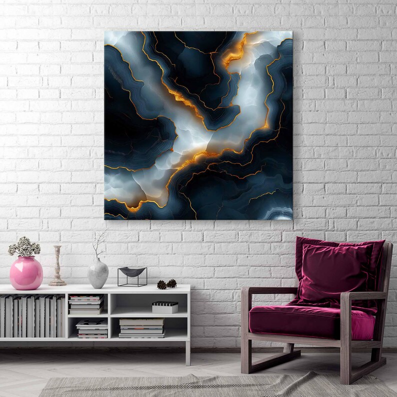 Innovative Interior Design Idea Stone Ceramic Canvas Print Marbled