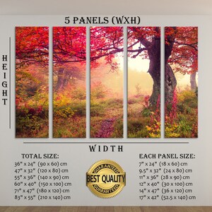 Autumn Trees Wall Art Forest Canvas Print Forest Art Poster Autumn ...
