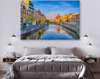 Amsterdam Canvas Print - Iconic Netherlands Wall Art - Perfect Gift for Travelers