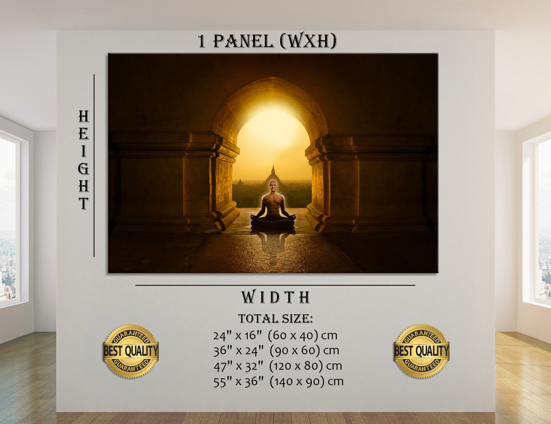 Yoga Meditation Wall Art Canvas Multi Panel Framed Canvas Meditation ...