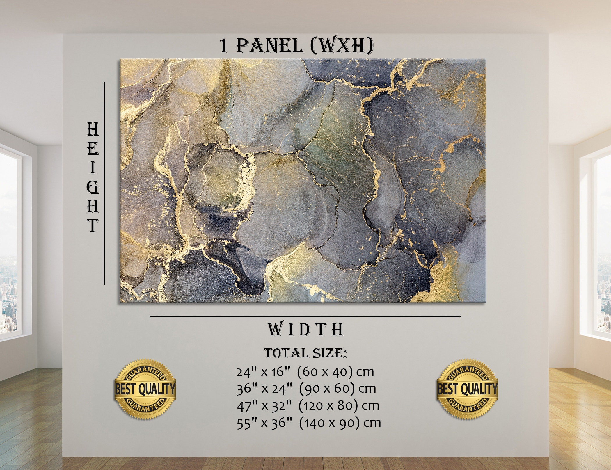 Trendy Design Marble Wall Décor Luxury Abstract Canvas Print | Etsy