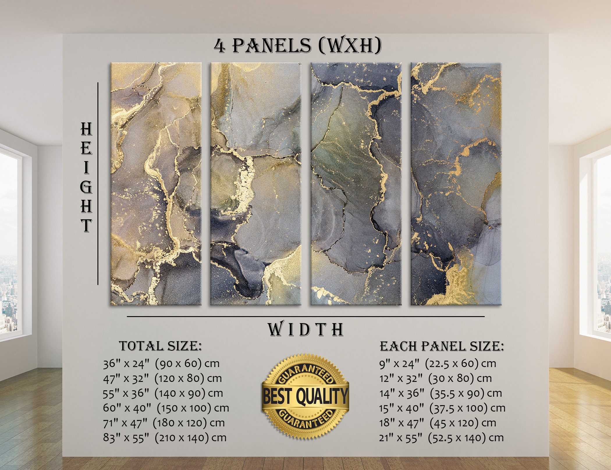 Trendy Design Marble Wall Décor Luxury Abstract Canvas Print | Etsy