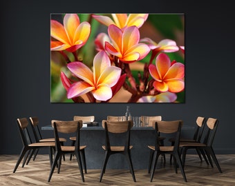 Plumeria Wall Art Plumeria Canvas Plumeria Decor Plumeria Home Decor Plumeria Photo Plumeria Poster Plumeria Print Large Wall Art of Flowers