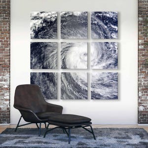 Natural Abstract Art, Hurricane Top View, Tropical Storm Canvas Print