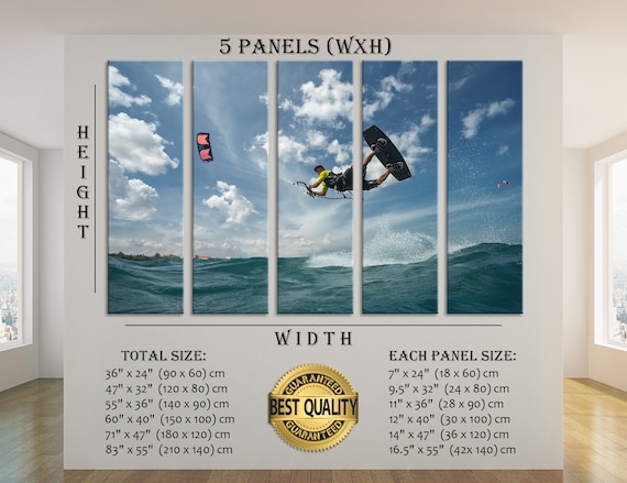 Fabel Orthodox Oude tijden Kite Surfer Canvas Kite Surfer Print Kite Surfer Poster - Etsy