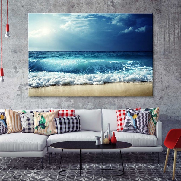 Beach Canvas Print Etsy