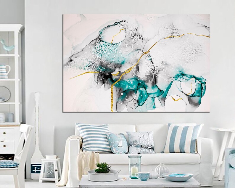 Contemporary Abstract Wall Art Decor Canvas Print Set Framed