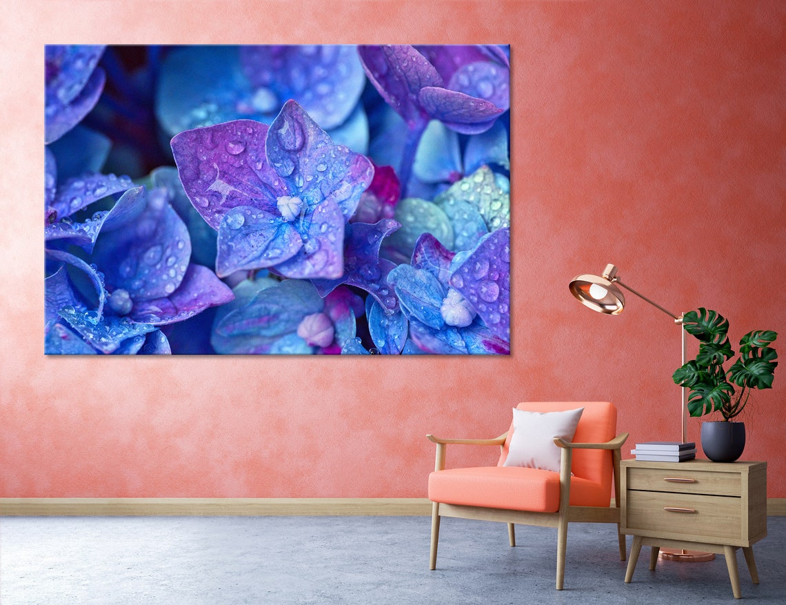 Hydrangea Wall Art Hydrangea Canvas Hydrangea Decor Hydrangea | Etsy