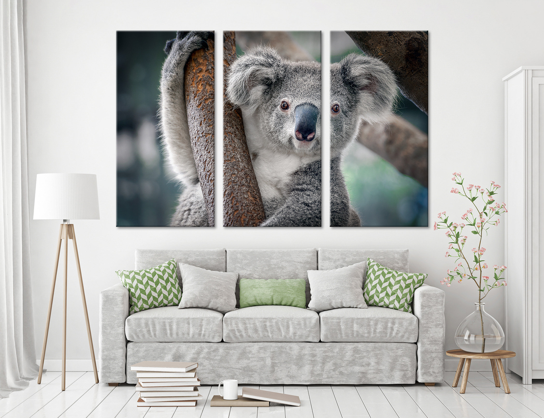 Cute Koala Wall Art Cute Koala Canvas Koala Wall Art Koala Etsy