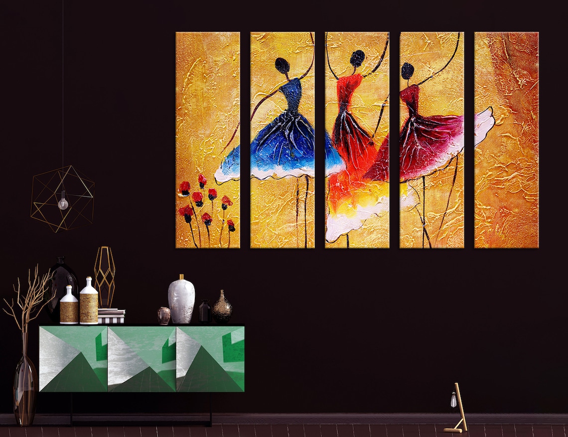 Oil Painting Dance Wall Art Oil Painting Dance Wall Decor Etsy