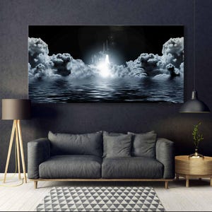 Start of Space Shuttle Columbia Canvas Print - Space Shuttle Wall Art - Large Space Exploration Wall Decor