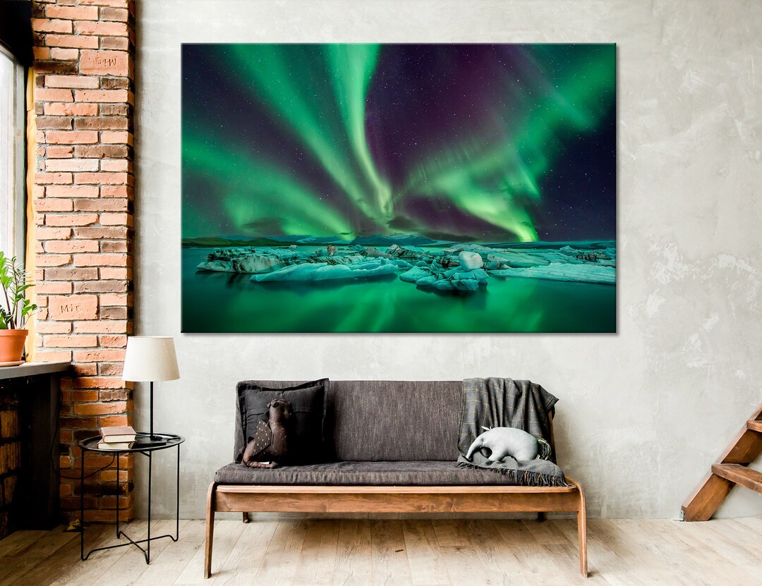 Northern Lights Canvas Northern Lights Wall Decoration Northern Lights