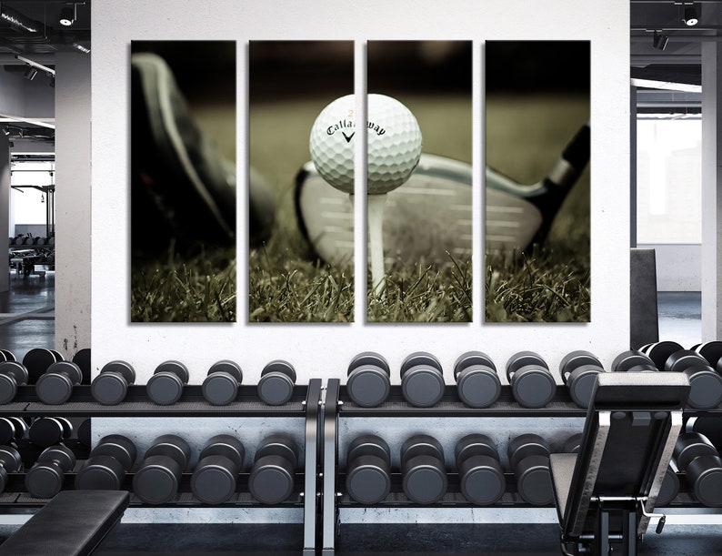 Golf Wall Art Golf Boll Wall Decor Golf Canvas Sports Decor Etsy