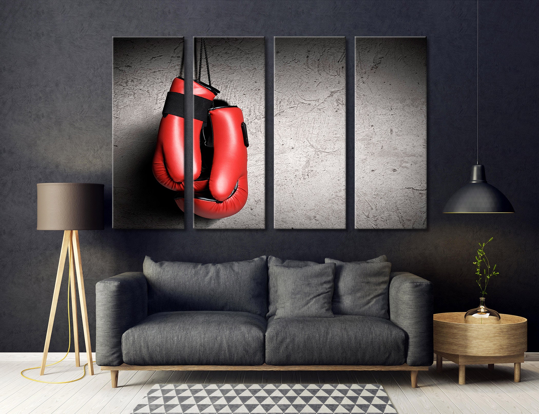 Boxing Canvas Print Boxing Wall Art Sport Wall Art Motivation Etsy