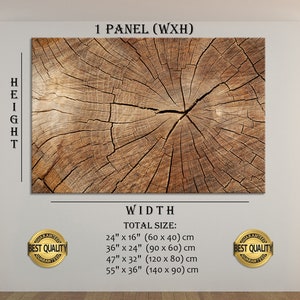 Wood Texture Wall Decor Wood Crack Abstract Canvas Print Modern Trendy Wall Art Luxury Abstract Printing Extra Large Wall Art Artwork Set image 6