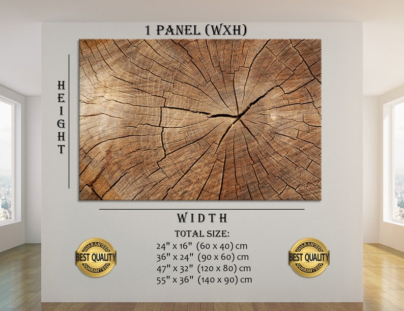 Wood Texture Wall Decor Wood Crack Abstract Canvas Print Modern Trendy Wall Art Luxury Abstract Printing Extra Large Wall Art Artwork Set image 6