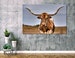 Texas Longhorn Wall Art, Texas Longhorn Canvas, Extra Large Wall Art, Cattle Canvas Print, Cattle Art, Multi Pieces Wall Art 