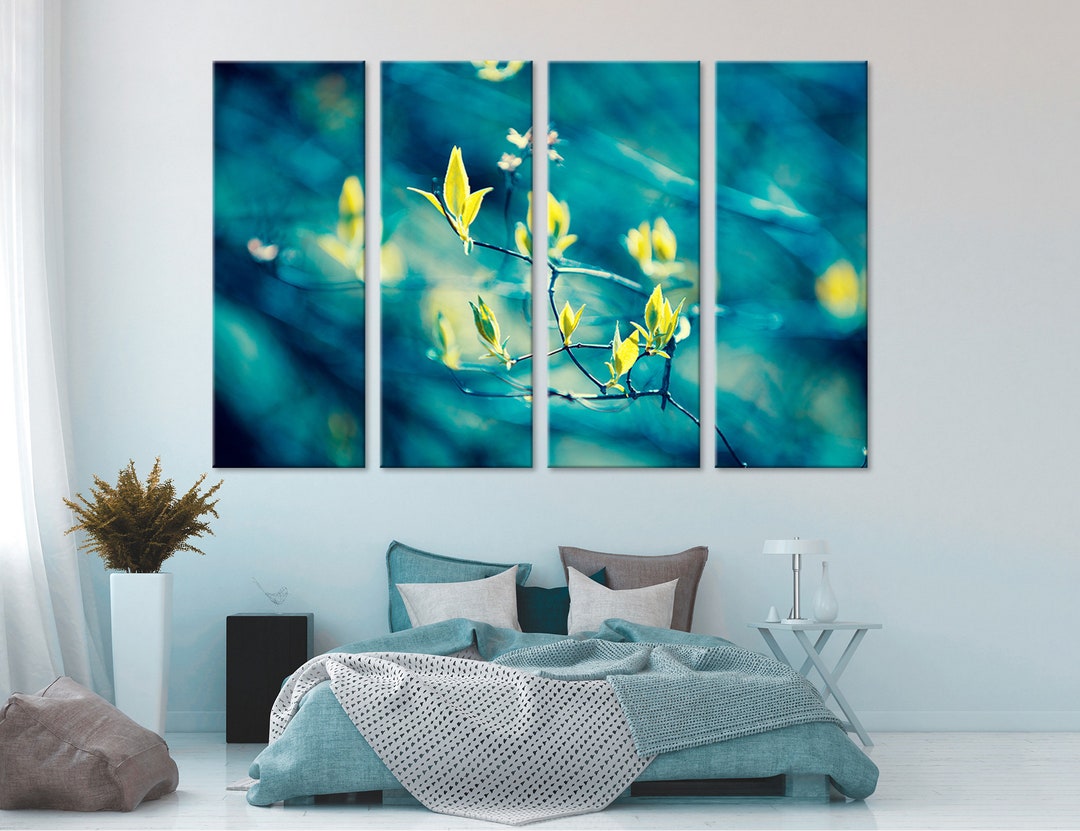 Yellow Flowers Canvas Yellow Flowers Wall Art Yellow Flowers Etsy