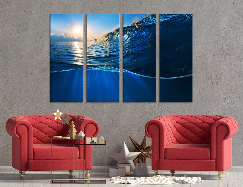 Wave Wall Art Wave Wall Decor Wave Canvas Wave Art Print Wave Etsy