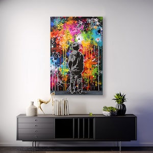 Street Art Prints Framed, Modern Pop Art Wall Art Large, Pop Culture Art Print, Street Art Canvas Painting, Canvas Pop Art Painting Print