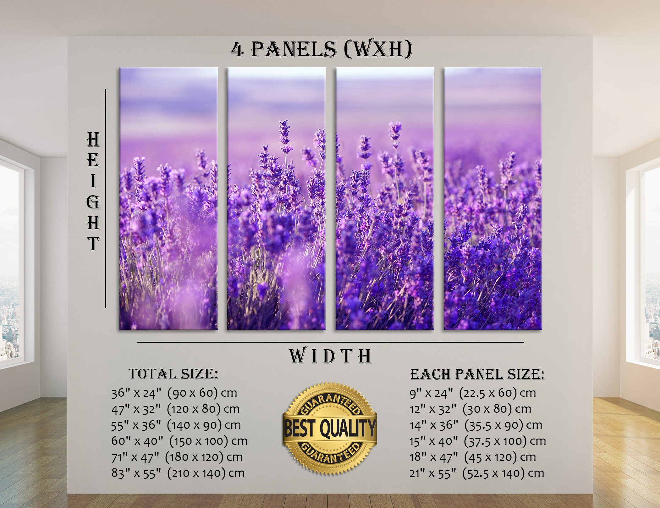 Lavender Field Canvas Print Lavender Canvas Wall Art Natural Etsy