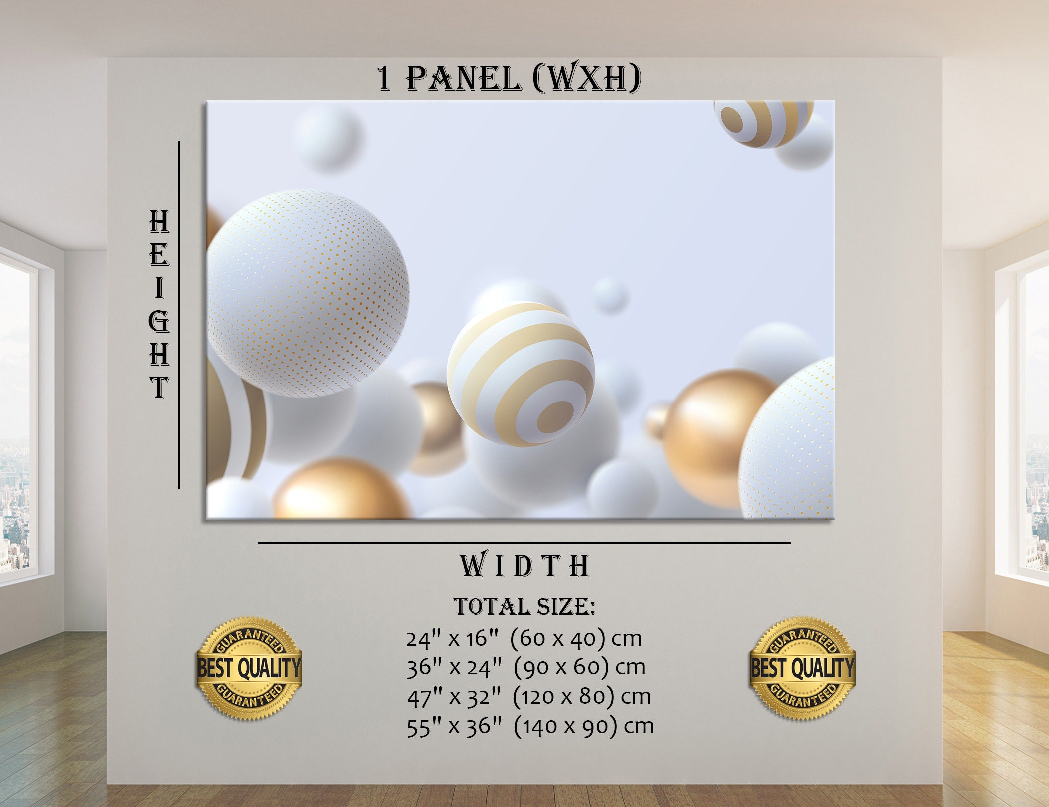 3D White and Gold Wall Art for White Room Oversized Abstract Etsy