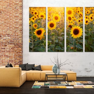 Sunflower Wall Art Sunflower Wall Decor Sunflower Canvas Sunflower ...