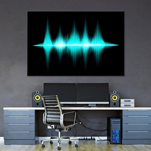 Sound Waves Canvas Print, Sound Wall Art, Music Extra Large Decor