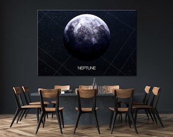 Neptunus canvas Neptunus decor Neptunus foto Neptunus poster Neptunus afdrukken Neptunus kunst aan de muur Neptunus artwork moderne muur kunst woonkamer decor