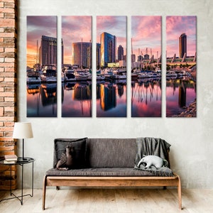 San Diego Wall Art San Diego Wall Decor San Diego Canvas San Diego Skyline San Diego Print San Diego Photo San Diego Poster USA Art Work Set