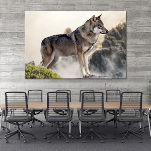 Wolf Wall Art Wolf Wall Decor Extra Large Wall Art Extra Large Wall Decor Large Canvas Art Large Canvas Decor Stretched Canvas Wall Art Set 1 Panel