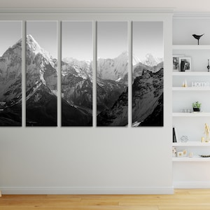 Himalaya canvas Mount Ama Dablam print Mount Ama Dablam poster Mount Ama Dablam foto muur decor Himalaya gebergte grote muur decor