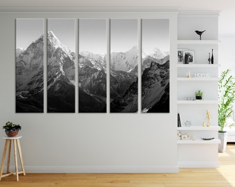 Himalayan Canvas Mount Ama Dablam Print Mount Ama Dablam Poster Mount Ama Dablam Photo Wall Decor Himalayan Mountains Large wall Decor
