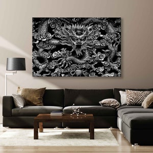 Intricate Dragon Wall Art: A Majestic Symbol of Chinese Mythology and Spiritualism