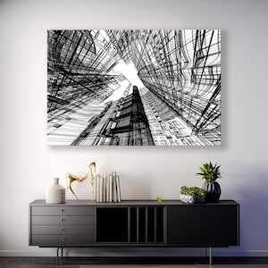 Modern Geometric Architectural Wall Art Canvas Print - Perfect Gift for Architects and Design Enthusiasts