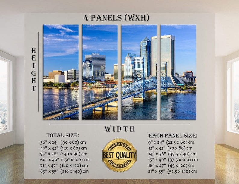 Jacksonville Canvas Florida Wall Art St. Johns Riverwall Etsy